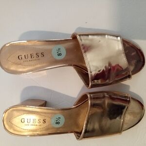 Guess Women's Gold Slide Sandals‎